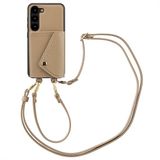 Selencia Hoesje - Geschikt voor Samsung Galaxy S23 - Sera Koordhoes met pashouder envelop - Taupe