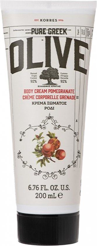 Pure Greek Olive Body Cream Pomegranate - Hydratační Tělový Krém S Vůní Granátového Jablka 200ml