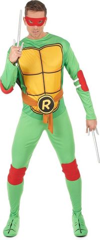 Rubie's Kostuum van Raphael Ninja Turtles voor volwassenen - Meerkleurig - Large