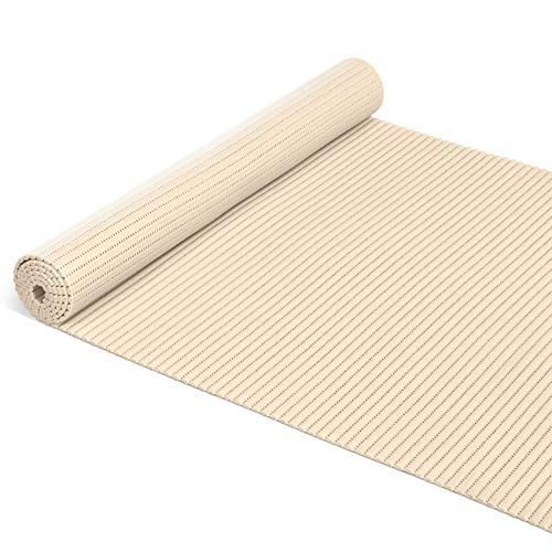 ANRO Badmat, badmat, zacht schuim, badloper, antislip, crème, 65 x 100 cm