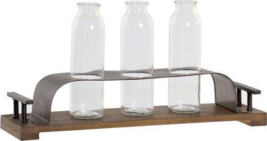 DKD Home Decor Vaas - Zwart Kristal - 45cm