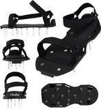Zefra B.V. Spikes pour sol meuble - Chaussures à semelles détachables - Chaussures d'aération de jardin avec sangle robuste – version améliorée des chaussures d'aération pour pelouse – outil d'aération de jardin – chaussures à pointes d'aération pour gazon et sol