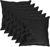 vidaXL - Kussensloop - 6 stuks - HEERLEN - Zwart - 80 x 80 cm - Flanel