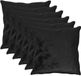 vidaXL - Kussensloop - 6 stuks - HEERLEN - Zwart - 80 x 80 cm - Flanel
