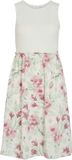 VILA VIJAS S/L O-NECK DRESS Dames Jurk Maat 44 Polyester Cloud Dancer