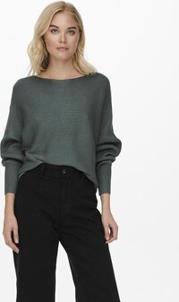 ONLY ONLADALINE L/S SHORT PULLO KNT NOOS Women's Sweater - Size M - Balsam Green