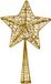 Cosy & Trendy Kerstboompiek - glitter - ster - goudkleurig - 28 cm