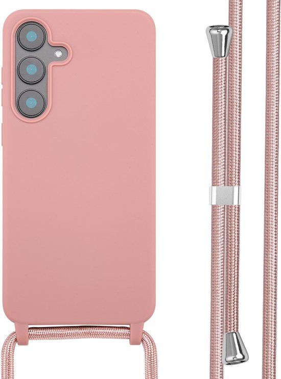 imoshion Siliconen hoesje met koord voor de Samsung Galaxy S25 FE - Sand Pink