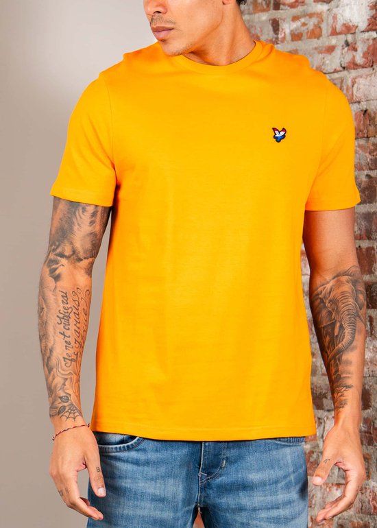 Lyle & Scott Limited Edition - Netherlands Flag Eagle T-Shirt - Bright Orange