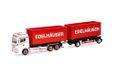 Herpa Vrachtwagenmodel MAN TGS TM afrolcontainer-combinatie "Edelhäuser", miniatuur schaal 1:87, verzamelobject, Made in Germany, kunststof