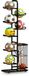 Relaxdays Ballenrek - 7 houders - met mand - metaal - zwart