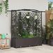 VidaXL Verhoogd bed met trellis en dak bruin 163 x 40 x 138 cm pp