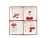 Excelsa Snowman bord met 4 vakken, keramiek, 20 x 20 cm