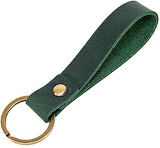 LGT JWLS Lookinggoodtoday Sleutelhanger Lus Leer Groen met Sleutelring