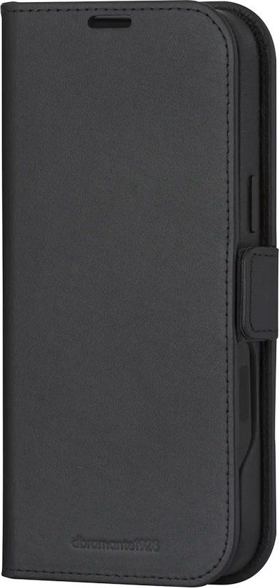 dbramante1928 Bookcase hoesje geschikt voor iPhone 16 Plus - Effen Zwart - Leer - 2in1 Magnetisch Uitneembaar Design