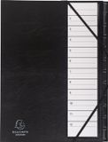 Exacompta Sorteermap Ordonator® met genummerde plastic ruiters - 1 tot 12 - Zwart