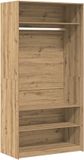 vidaXL Kledingkast - 100x50x200 cm - Bewerkt Hout - Artisanaal Eikenkleurig