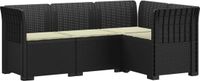 vidaXL 4-Zits Tuin Sofa met Kussens Rattan Look PP Antraciet