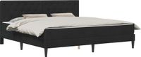 vidaXL Bedframe met matras met hoofdeinde Zwart 180 x 200 cm Fluweel