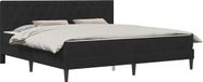 vidaXL Bedframe met matras met hoofdeinde Zwart 180 x 200 cm Fluweel