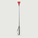 Ciseaux à cœur en cuir avec manche noir 66 cm - Rouge