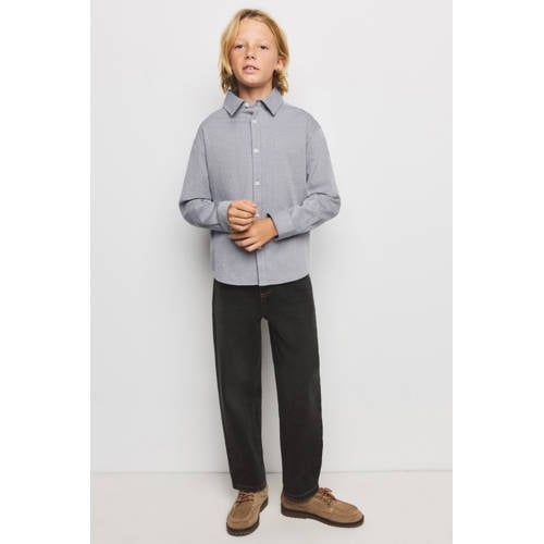 Mango Kids geruit overhemd - grijs