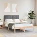 vidaXL Bedframe met Gevoerde Hoofdbord Donkergrijs 120 x 190 cm