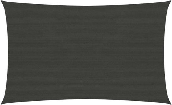 vidaXL Zonnezeil 160 g/m² 2x4,5 m HDPE Antraciet