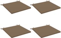 vidaXL - 4-Piece - Zitkussens - SOEST - 4 - st - 100% - Polyester - Taupe