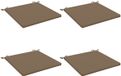 vidaXL - 4-Piece - Zitkussens - SOEST - 4 - st - 100% - Polyester - Taupe