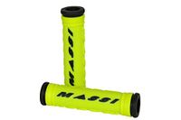 Massi Double Density Fietsgrepen, uniseks, volwassenen, neon/zwart, 125 mm