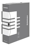 DONAU 7661301FSC-13 opbergdoos, archiefbox van gerecycled karton, stabiele archiefdoos, verpakking van 20 stuks, A4/100 mm/B, rugbreedte, kleur: grijs, FSC®-gecertificeerd