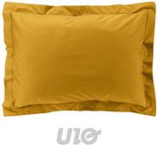 douceur d'intérieur Percale Kussenslopen 50 x 70 cm Katoen Geel Effen