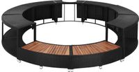 Casaria Whirlpool Frame – FSC®-Gecertificeerd Eucalyptushout – Zwart