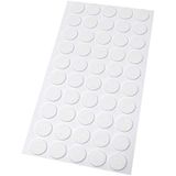 Adsamm® 50 x Zelfklevende Viltdoppen Wit Ø 16 mm Rond 1,5 mm Dun
