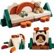 Relaxdays banquette pour enfants, modulaire, 18 pièces, blocs de construction souples, multicolore
