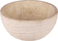 Differnz Opbouw waskom Alto rond 38cm marmer beige