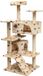 vidaXL Kattenkrabpaal met sisal krabpalen 125 cm pootafdrukprint beige