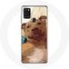 Maniacase Hoesjes voor Samsung Galaxy A21S American Pit Bull Terrier Bruin