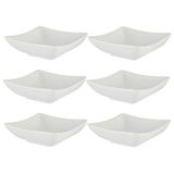 Set VESSIA Set van 6 kommen, porselein, wit, voor snacks