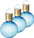 Lumineo 6x stuks Led lampje/lampion solar verlichting blauw 11 x 8 cm