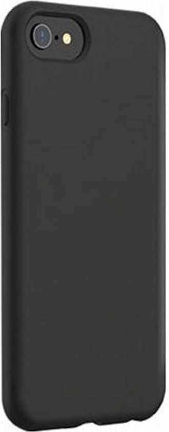 Bigben Connected, Hoesje geschikt voor iPhone SE 2022/SE/8/7/6S/6 - Hardcase Elegant Siliconen Soft Touch, Zwart