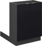 Vicco Fame-Line Îlot de cuisine – 60 cm sans plan de travail Zwart gestreept