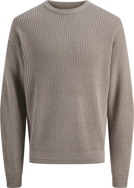 JACK&JONES Jongens Trui JJKAITO KNIT CREW NECK BF JNR - Ronde hals - Lange mouw - Acryl/Katoen - Grijs