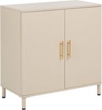Beliani OMBURA - Dressoir met 2 deuren - Beige - Staal