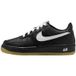 Nike Air Force 1, Modèle IB8845 001, Chaussures de Sport en Cuir, Noir/Blanc, Semelle en Caoutchouc Marron