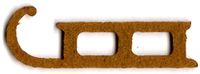 Petra's Knutsel-News A-SWF6207-78 strooidecoratie, 30 x slee 70 mm, vilt/bruin, 7 cm