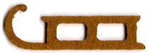 Petra's Knutsel-News A-SWF6207-78 strooidecoratie, 30 x slee 70 mm, vilt/bruin, 7 cm