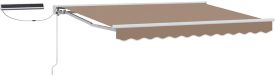 vidaXL Parasol électrique solaire 4,5 x 3 m taupe