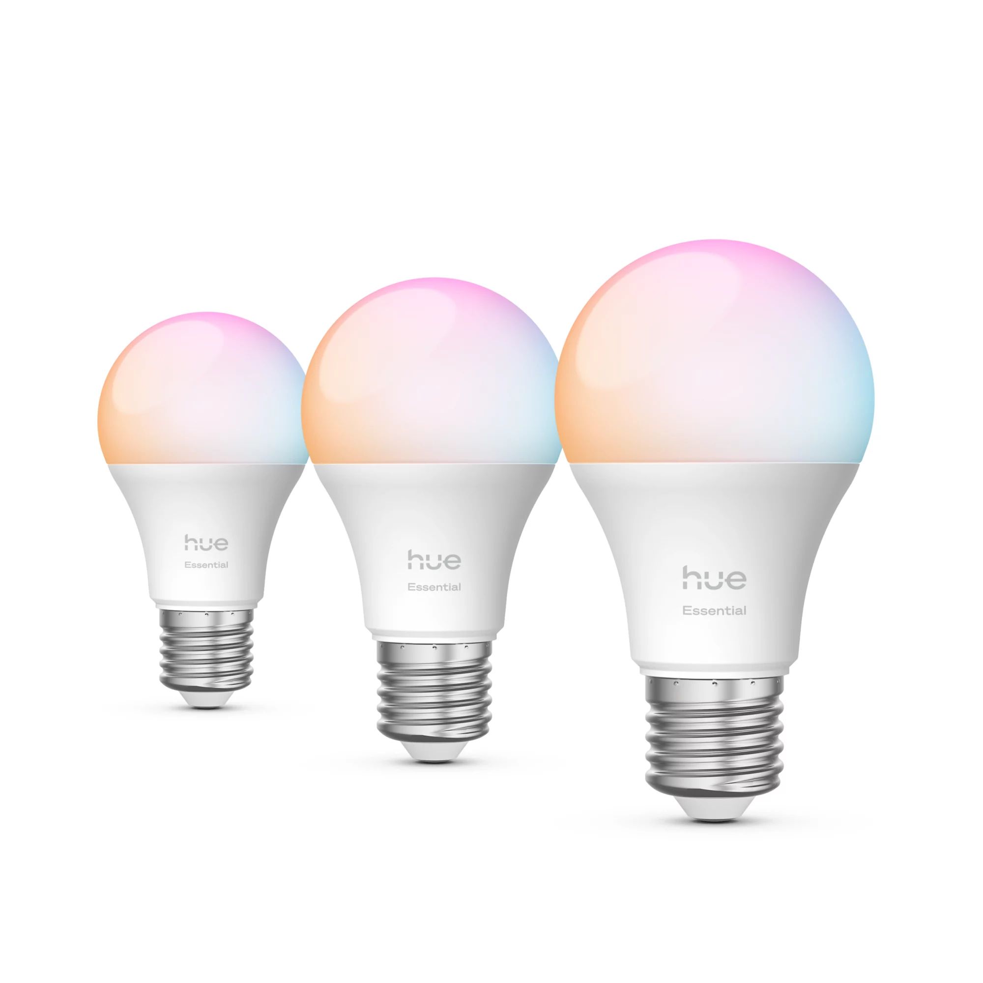 Philips Hue Essential Slimme A60 lamp - Wit en gekleurd licht - 3-pack